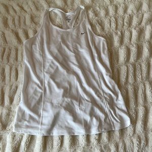 Nike white tank top size large